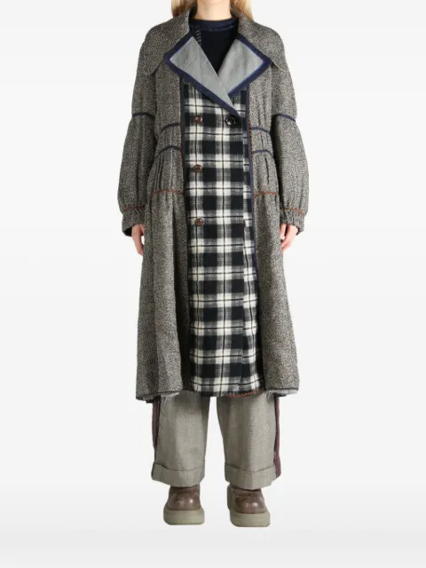 COMMUNS checked wool coat Grey CSFW24M110A