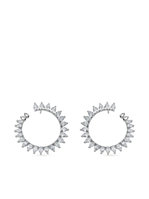 Jewels Aficionado 18K white gold diamond earrings Silver JAE52DWG