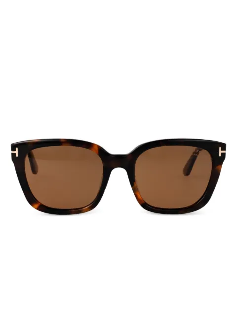 TOM FORD Eyewear square-frame tortoiseshell sunglasses Brown FT1216
