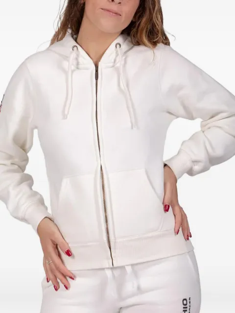 PODHIO logo-embroidered hoodie White PD006