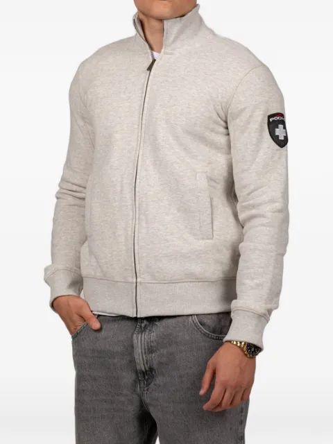 PODHIO zip appliqué sweatshirt Neutrals PD051