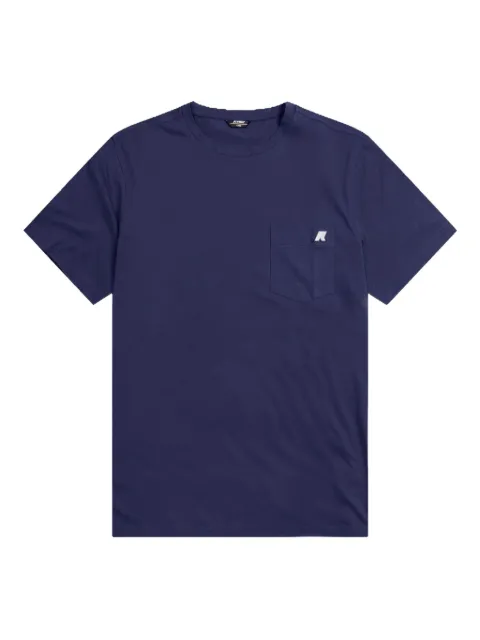 K-Way Sigur crewneck pocket-detail cotton T-shirt Blue K31368WUOMO