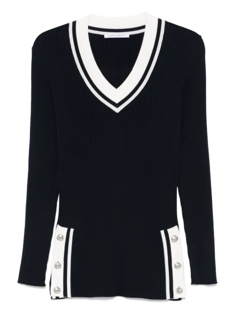 Alberta Ferretti contrast-trim jumper Blue A09201602