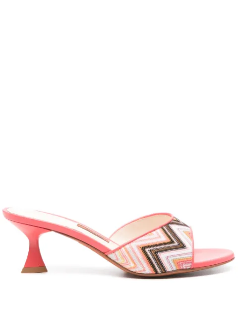 Missoni 60mm zigzag mules Pink MWF086