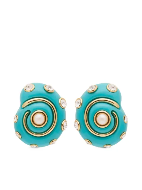 Kenneth Jay Lane crystal-embellished earrings Blue 3354ETX