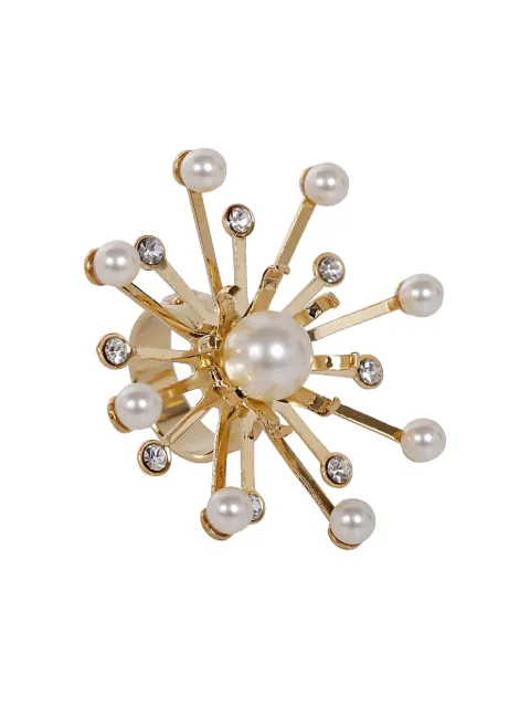 Helene Zubeldia pearl-embellished starburst ring Gold MTBA270