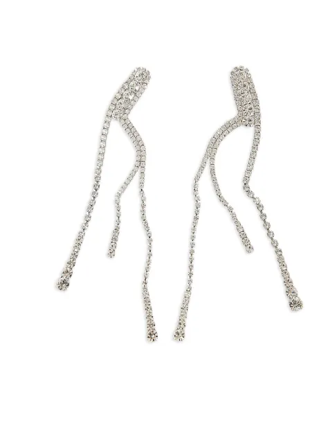 Helene Zubeldia crystal-embellished drop earrings Silver CSBO1127