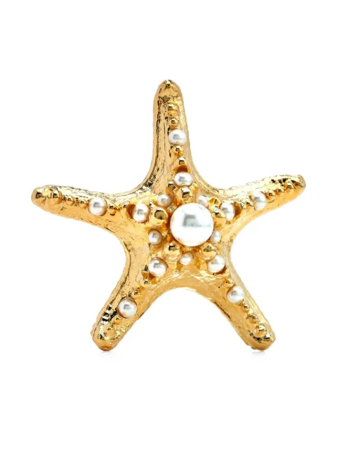 Kenneth Jay Lane star brooche Gold 8137PGP