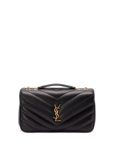 Saint Laurent Loulou medium in Matelassé lambskin bag Black 801439AAEAX