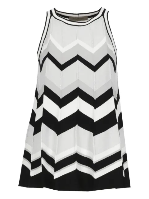 D.Exterior plissé tank top Silver 60126