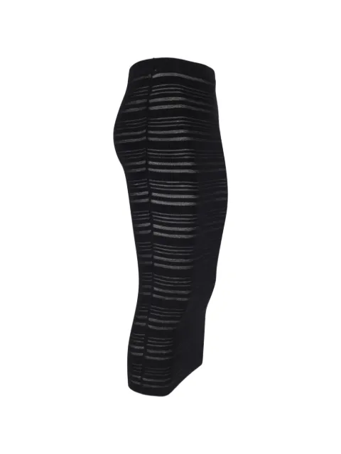 ANDREĀDAMO ribbed-knit maxi skirt Black 256010