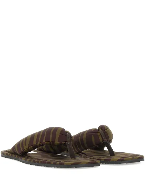 The Attico Indie zebra-print flip flops Green 250WSH00797PAA014PR