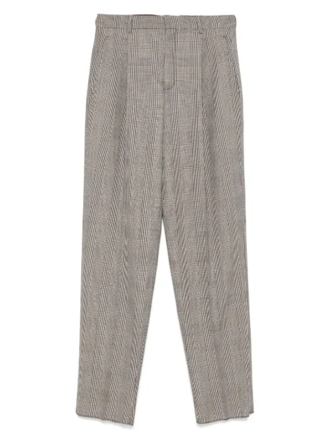 Saint Laurent Prince of Wales checked trousers Brown 821899Y2L41