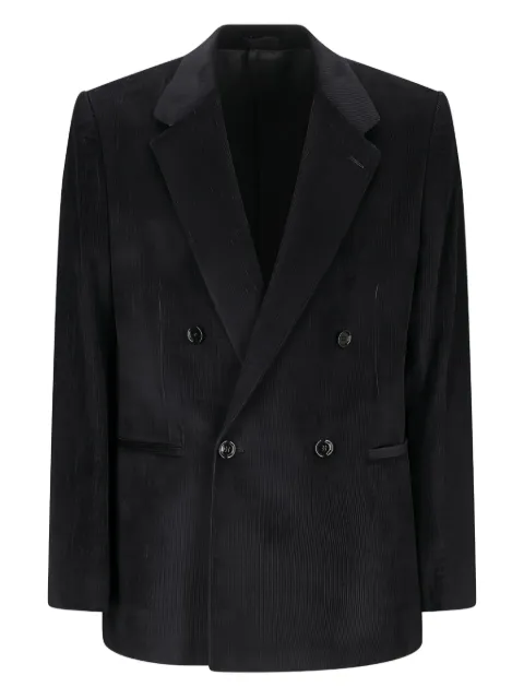 Lardini double-breasted corduroy jacket Black IV5801QIVSF63510