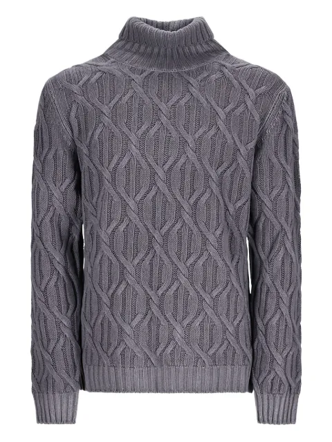 PT Torino turtleneck cable-knit sweater Grey TL4TLP030SEA42MG