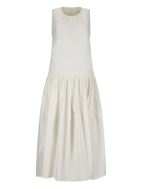 Jil Sander gathered-skirt sleeveless dress White J02CT0452J45002