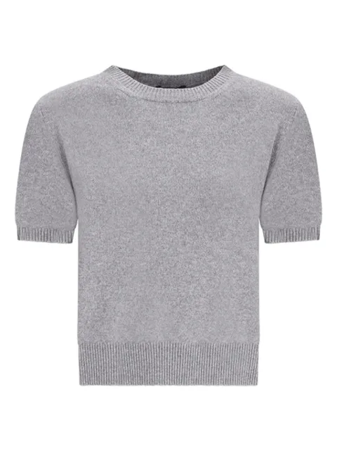Canessa round neck short-sleeve top Grey NWKG015FK0001