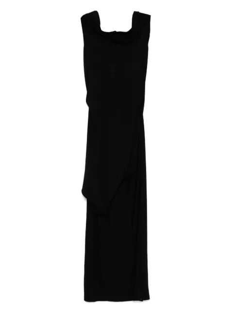 YEHUAFAN wool maxi dress Black C8000035