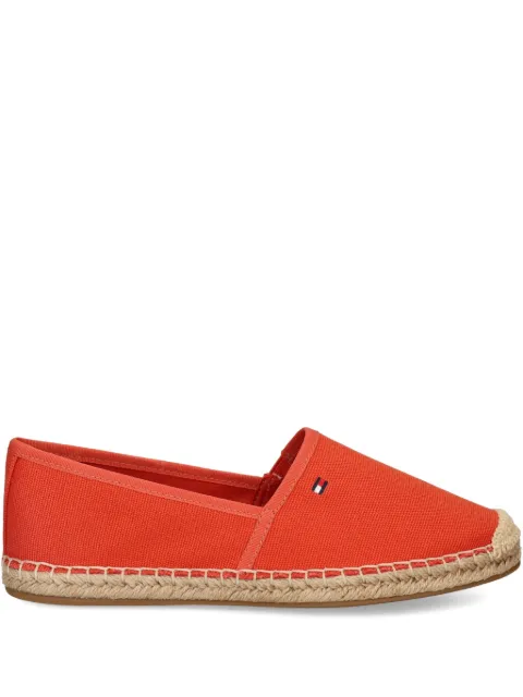 Tommy Hilfiger Flag-embroidered canvas espadrilles Orange FW0FW08541