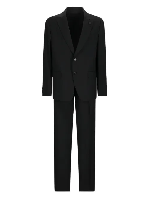 Lardini drop 7 lapel pin suit Black ES5922EESE64305