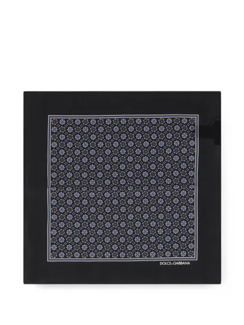 Dolce & Gabbana geometric-print pocket square Black GR412EG0X22N0000