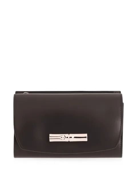 Longchamp logo-plaque foldover wallet Black 30002HCN