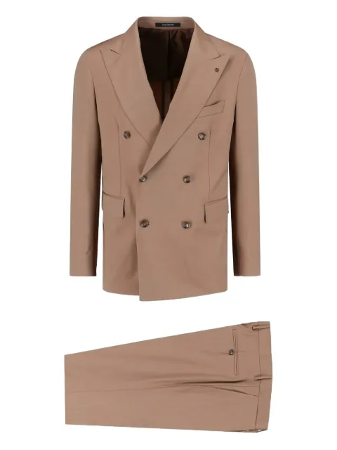 Tagliatore herringbone double-breasted suit Neutrals 2SVS20B11060015