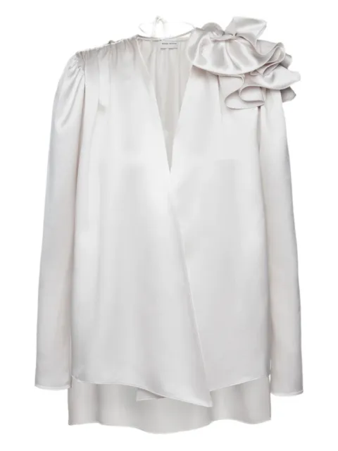 Magda Butrym ruffled-shoulder blouse White 219524