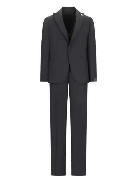 Lardini peak-lapels three-pieces suit Black EP7749E4EPE60311