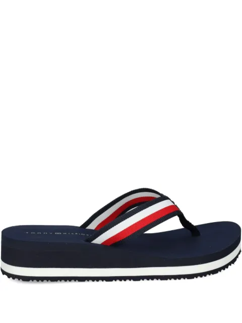 Tommy Hilfiger logo-plaque flip flops Blue FW0FW08517