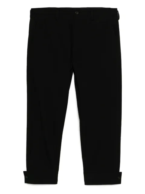 Yohji Yamamoto canvas belted-hem trousers Black HPP45006S25