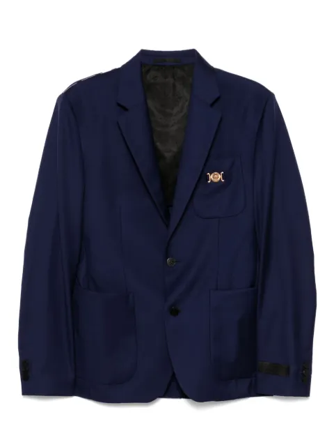 Versace single-breasted blazer Blue 10161551A10993