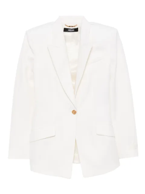 Versace wool single-breasted blazer Neutrals 10180181A15974