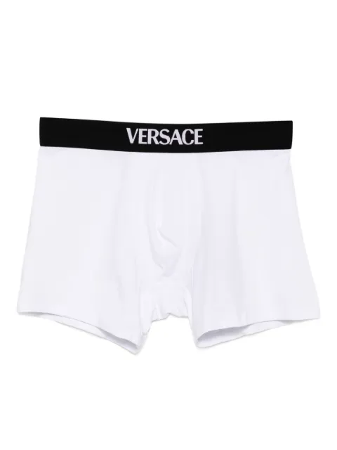 Versace cotton-jersey long trunks White 10205421A14783