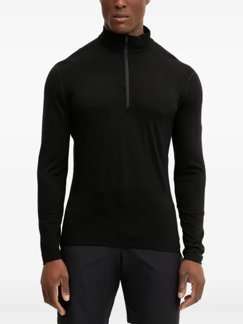 icebreaker quarter-zip merinolwool top Black IBB043670011