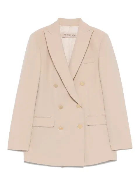 Blanca Vita double-breasted blazer Neutrals GLIXIA1352