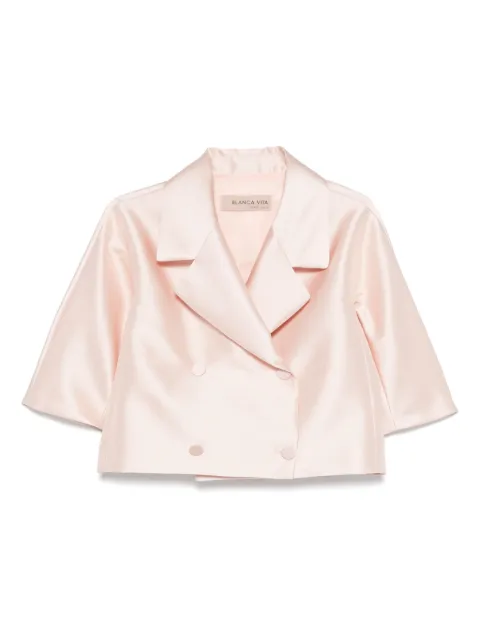 Blanca Vita satin blazer Neutrals GHIBLI7214