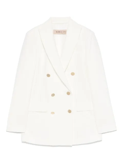 Blanca Vita double-breasted blazer White GLIXIA1352