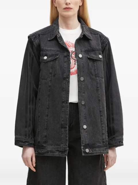 adidas panelled denim jacket Black JY8882