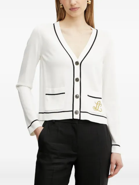 LUISA SPAGNOLI V-neck buttoned cardigan White 100003