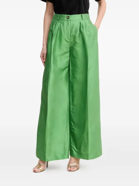 LUISA SPAGNOLI pleat-detail trousers Green 542165