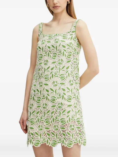 LUISA SPAGNOLI floral-lace mini dress Green 542060