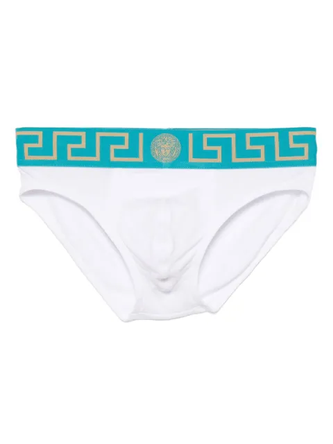 Versace Greca border briefs White AU100271A10011