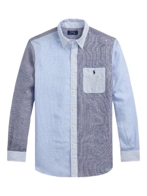 Polo Ralph Lauren colour-blocked button-up shirt Blue 710971212001