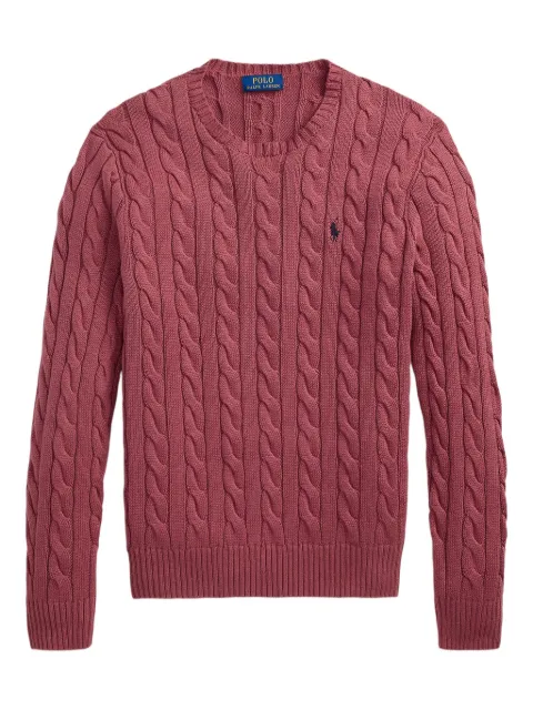 Polo Ralph Lauren cable-knit crew-neck jumper Red 710775885518