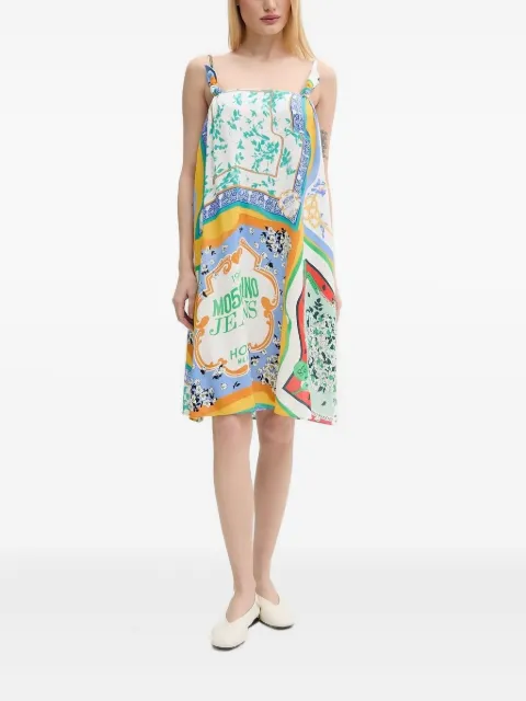 MOSCHINO JEANS floral print midi dress White A04673735