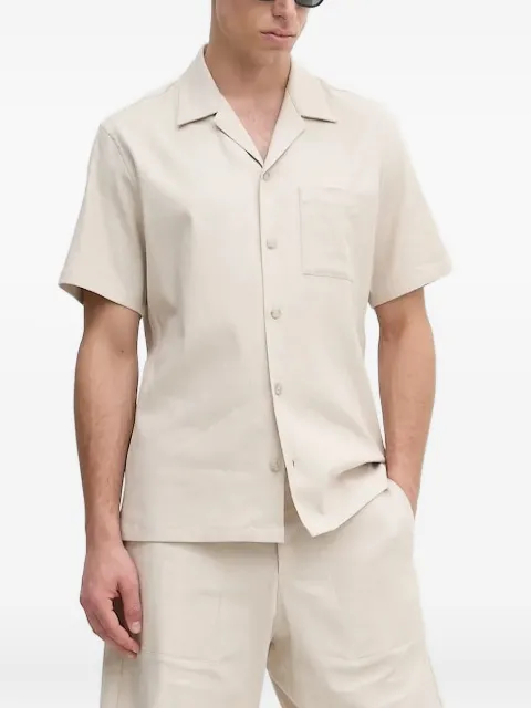 Iceberg revere-collar short-sleeve shirt Neutrals G0800140