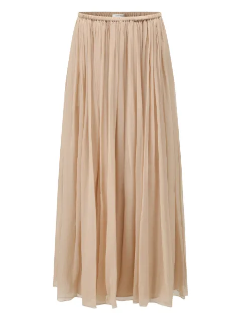 INTO THE EAST pleated silk skirt Neutrals E1DGSS021PK20SK