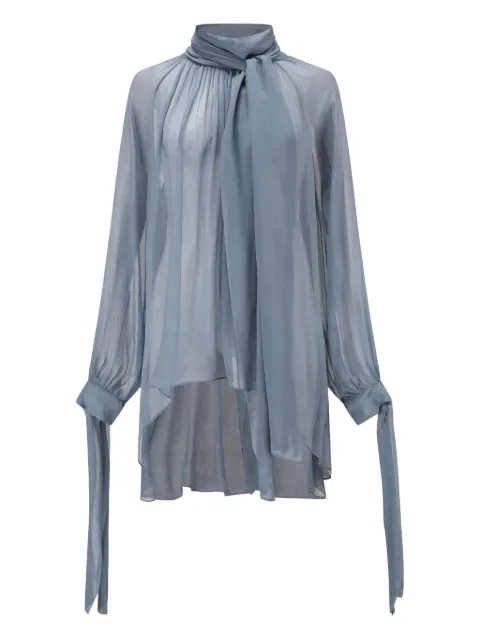 INTO THE EAST silk blouse Blue E1DGSS041BU20TP
