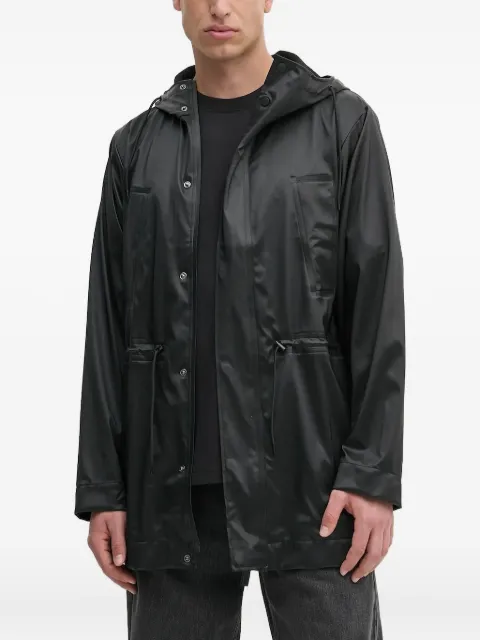 Rains drawstring hooded jacket Black 12110